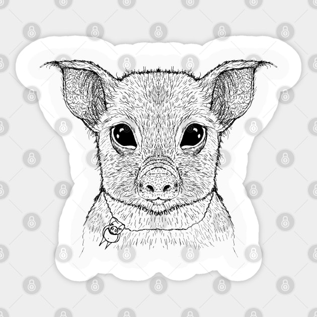 Little Pig Sticker by msmart